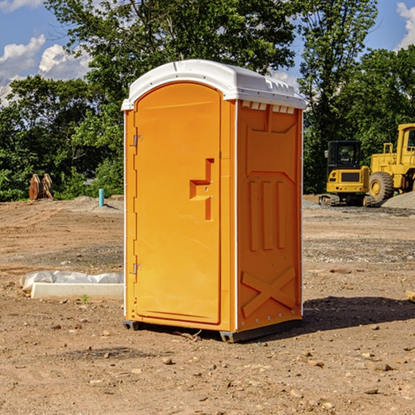 how often are the porta potties cleaned and serviced during a rental period in Guilford CT